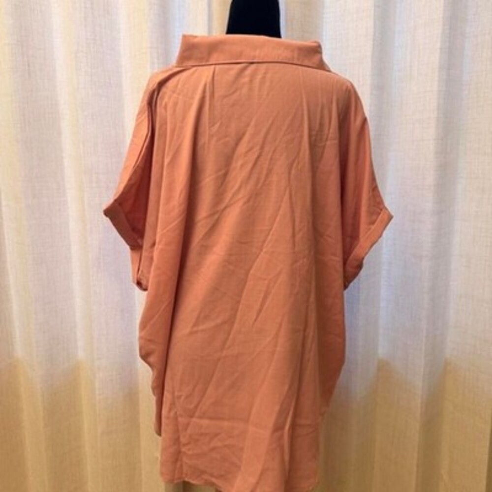 Shein Women's Orange and Pink Shirt